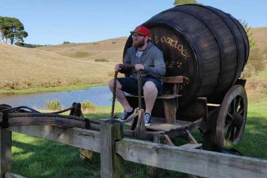 James at Hobbiton
