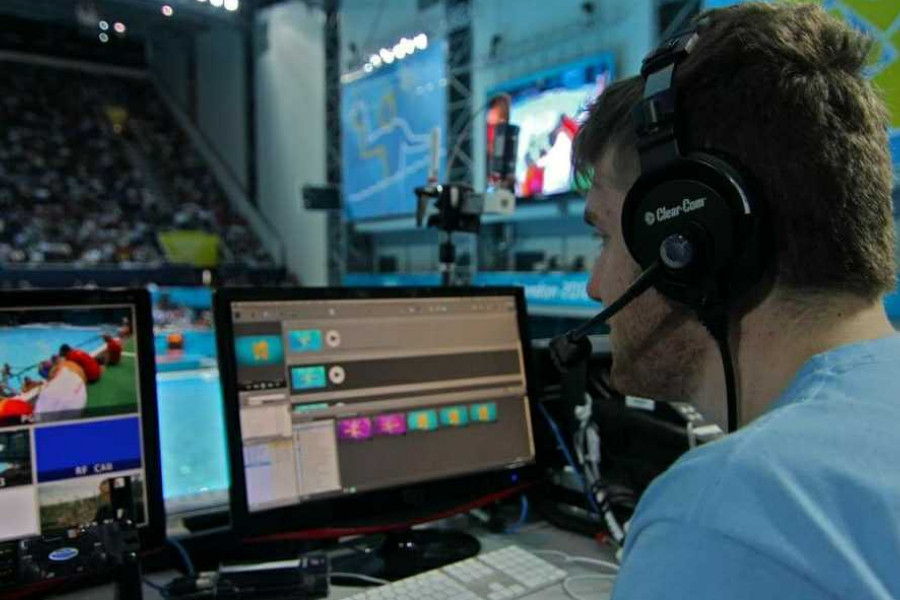 James working in television